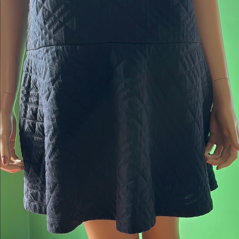 💛💛NWOT LOFT Black Quilted A-line Mini Dress💛💛 - Picture 4 of 10
